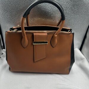 JustFab Tan and Black Satchel